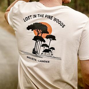 Tshirt SOONLINE Lost in the pine woods crème