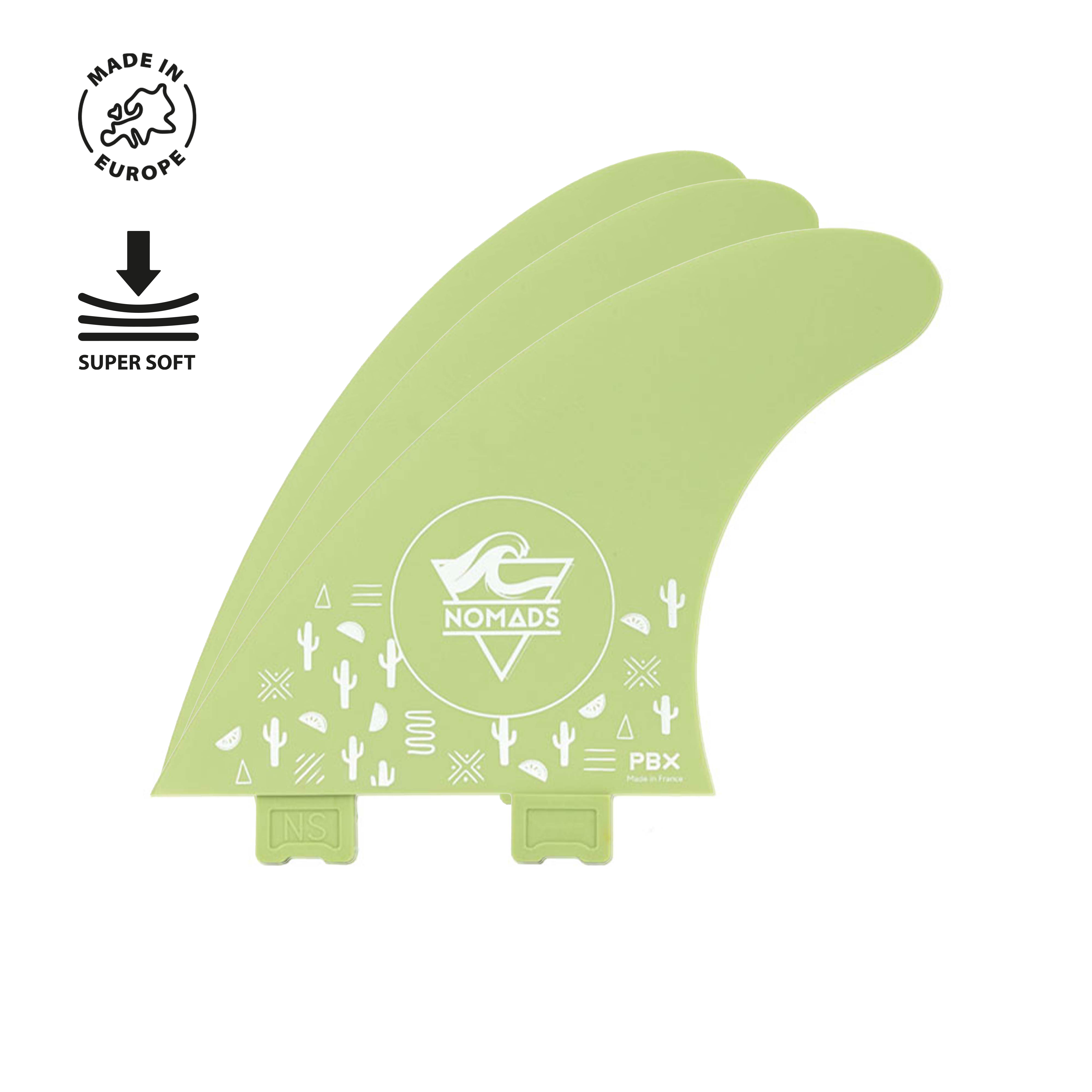 Ailerons souples biosourcées PBX 2 Tab Nomads Surfing