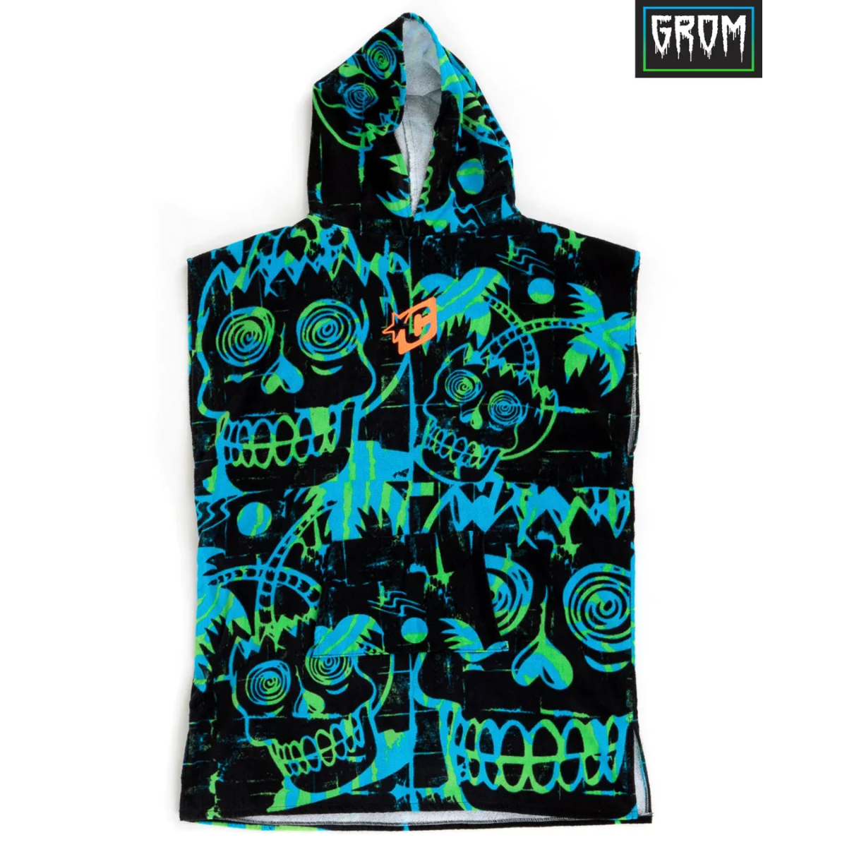 Poncho Enfants CREATURES Grom - Cyan Green