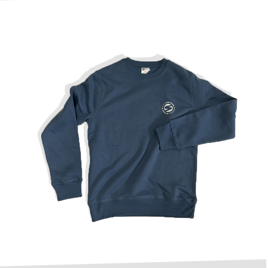 Sweat Crew Neck SOONLINE Lost in the pine woods Bleu