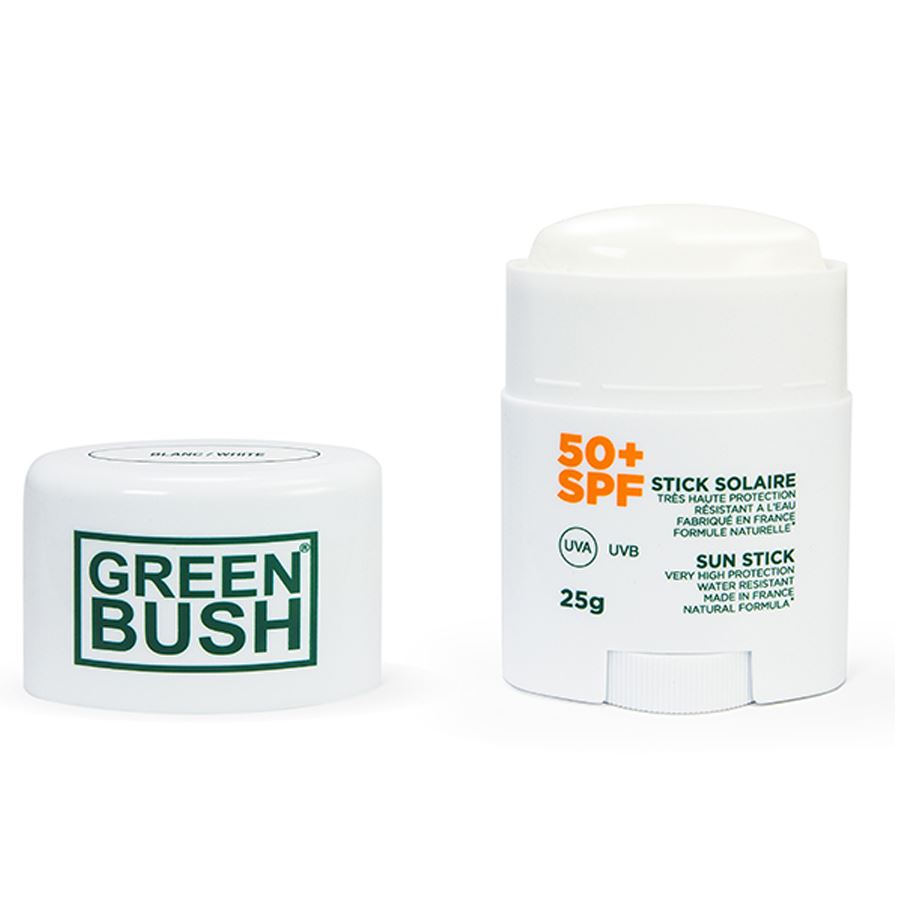 Stick Solaire GREENBUSH SPF50+ Minéral (Blanc) - 25gr