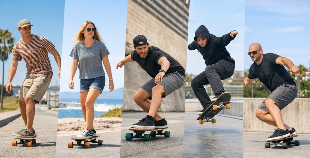 Quel skate choisir entre cruiser longboard surfskate et skateboard street