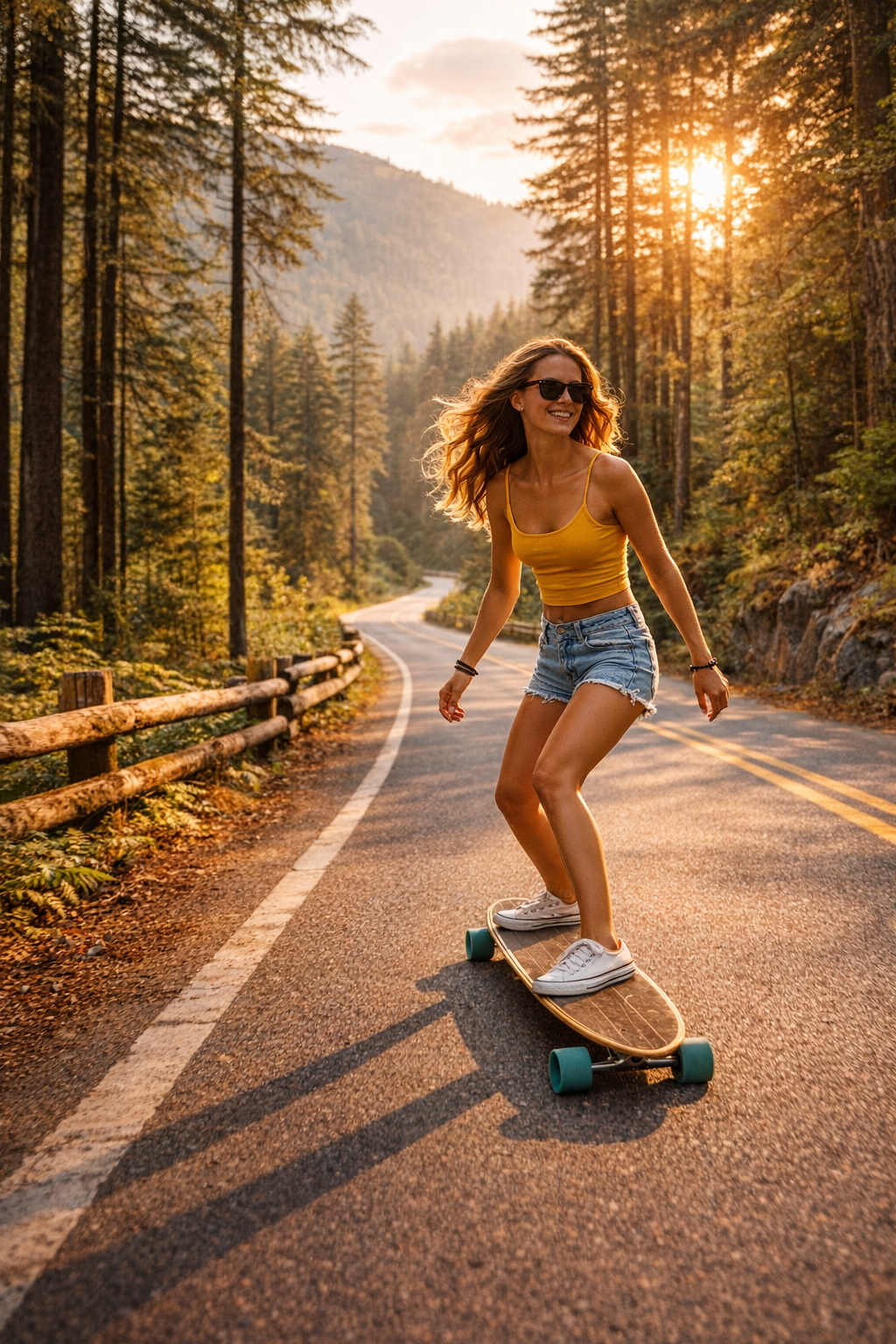 Longboard skateboard pour la balade