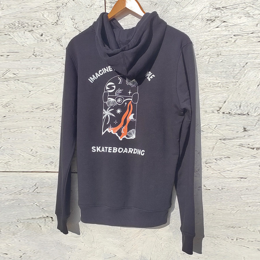Sweat à capuche SOONLINE Imagine all the people Skateboarding