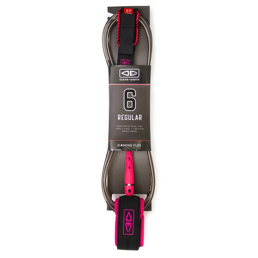 Leash OCEAN & EARTH Regular Diamond Flex Black & Pink