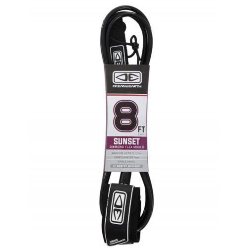 Leash Sunset Ocean Earth 8' Noir