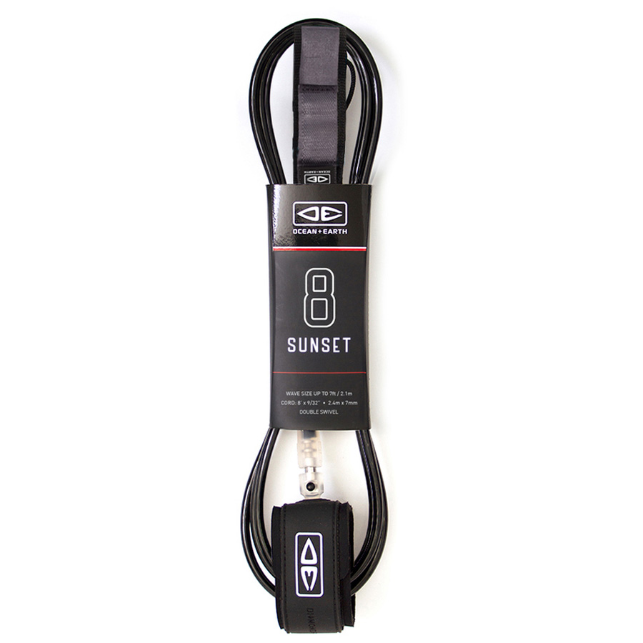 Leash OCEAN EARTH Sunset Moulded 8' Black