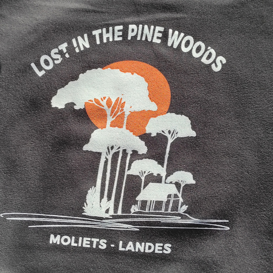 Sweat à capuche Enfants SOONLINE Lost in the pine woods black