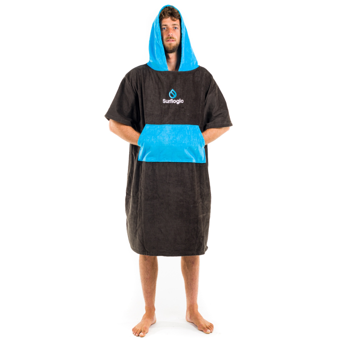 Poncho SURF LOGIC noir & bleu