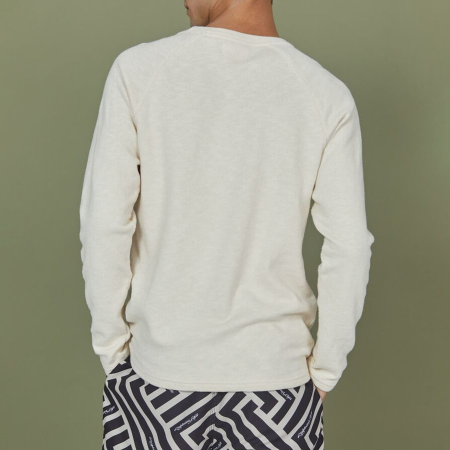 Pull LIGHTNING BOLT Raglan White Crew Neck