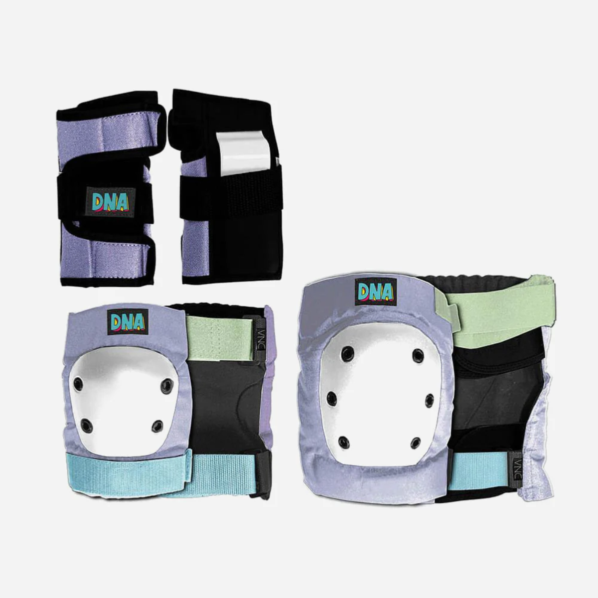 Pack de protections skate enfant DNA pastel purple