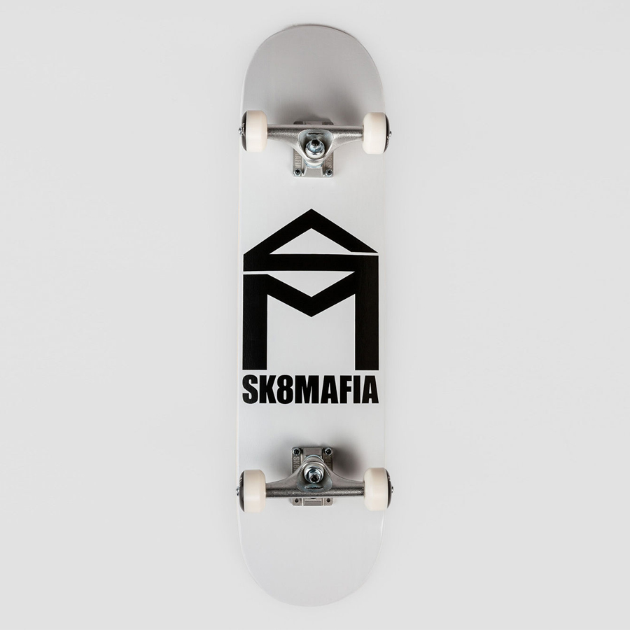 Skateboard Sk8mafia House Logo White 7.75"