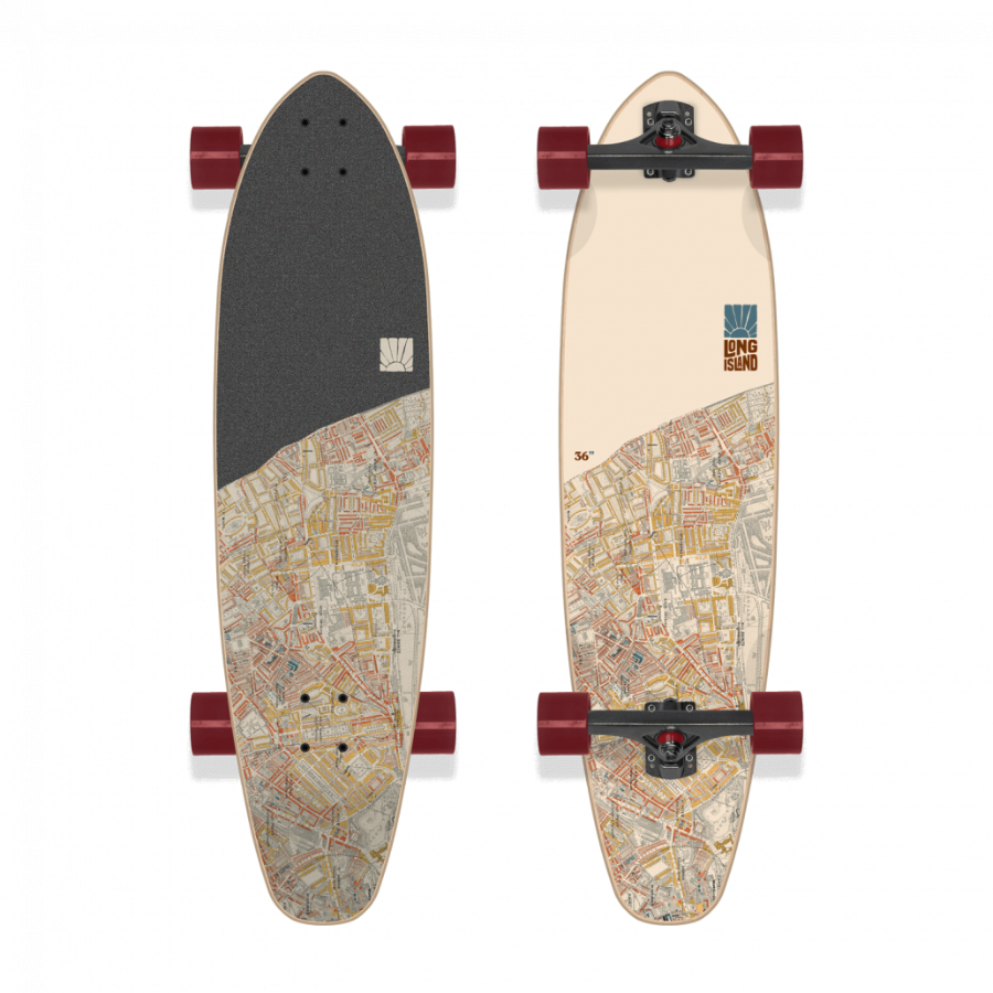 Longboard LONG ISLAND Maps Kicktail 36"