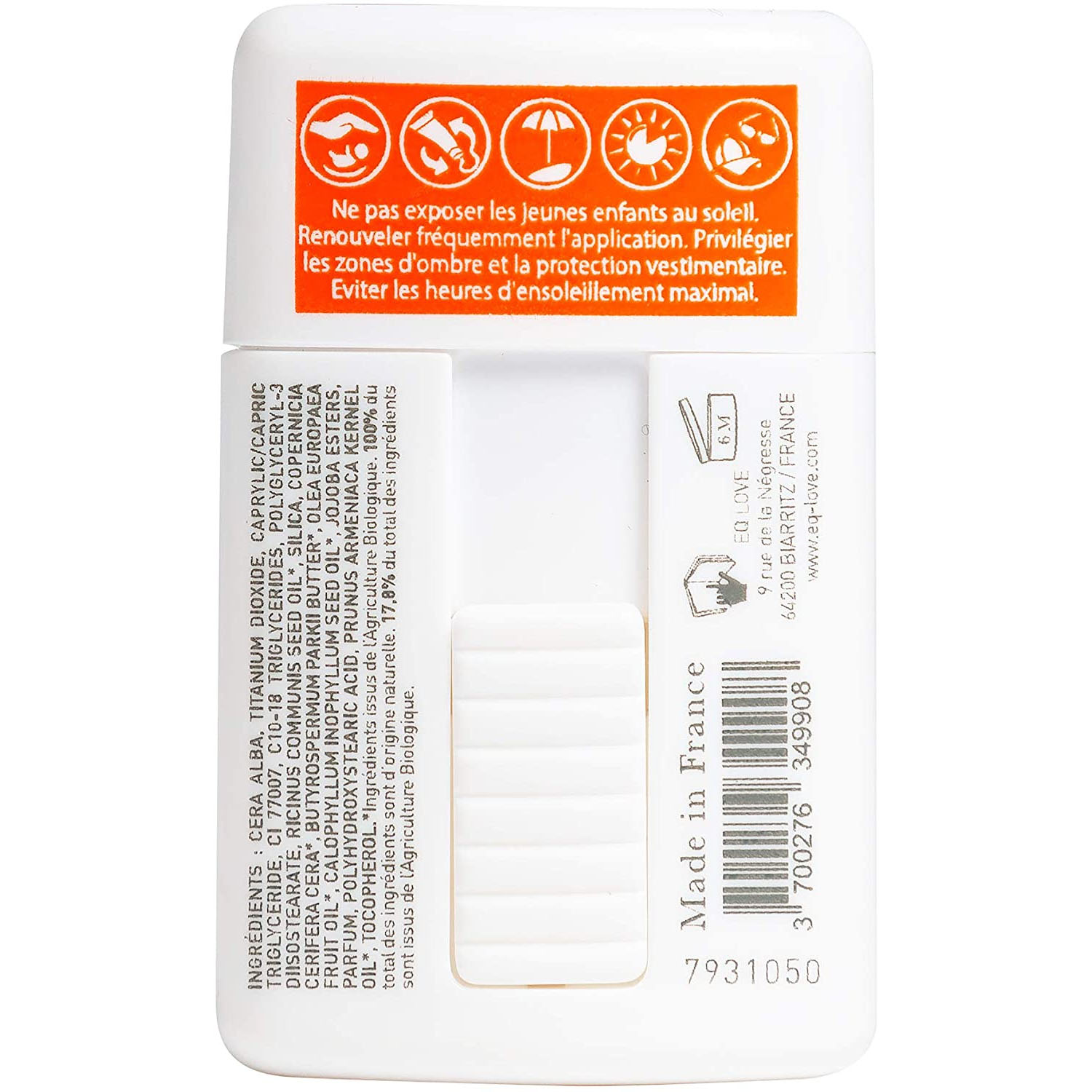 Stick Solaire EQ SPF50+ Bio Blanc