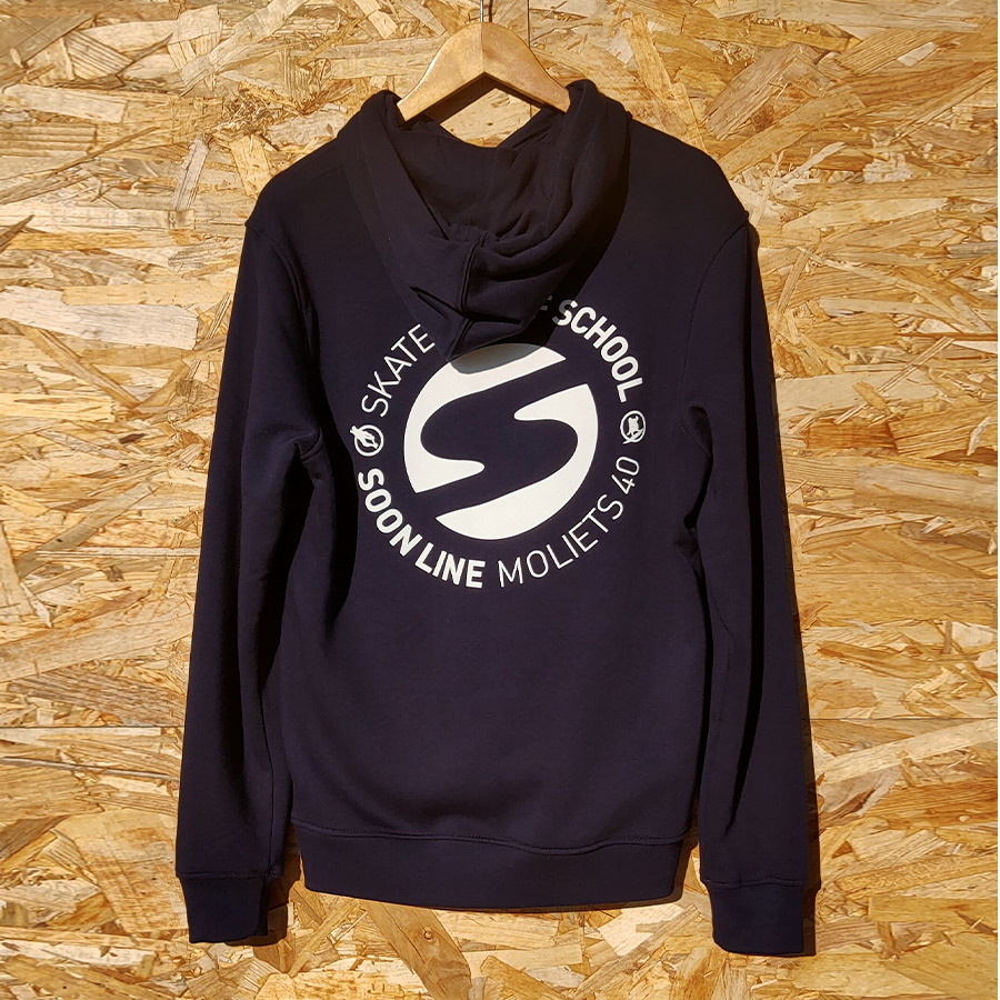 Sweat à capuche SOONLINE Bleu & Blanc