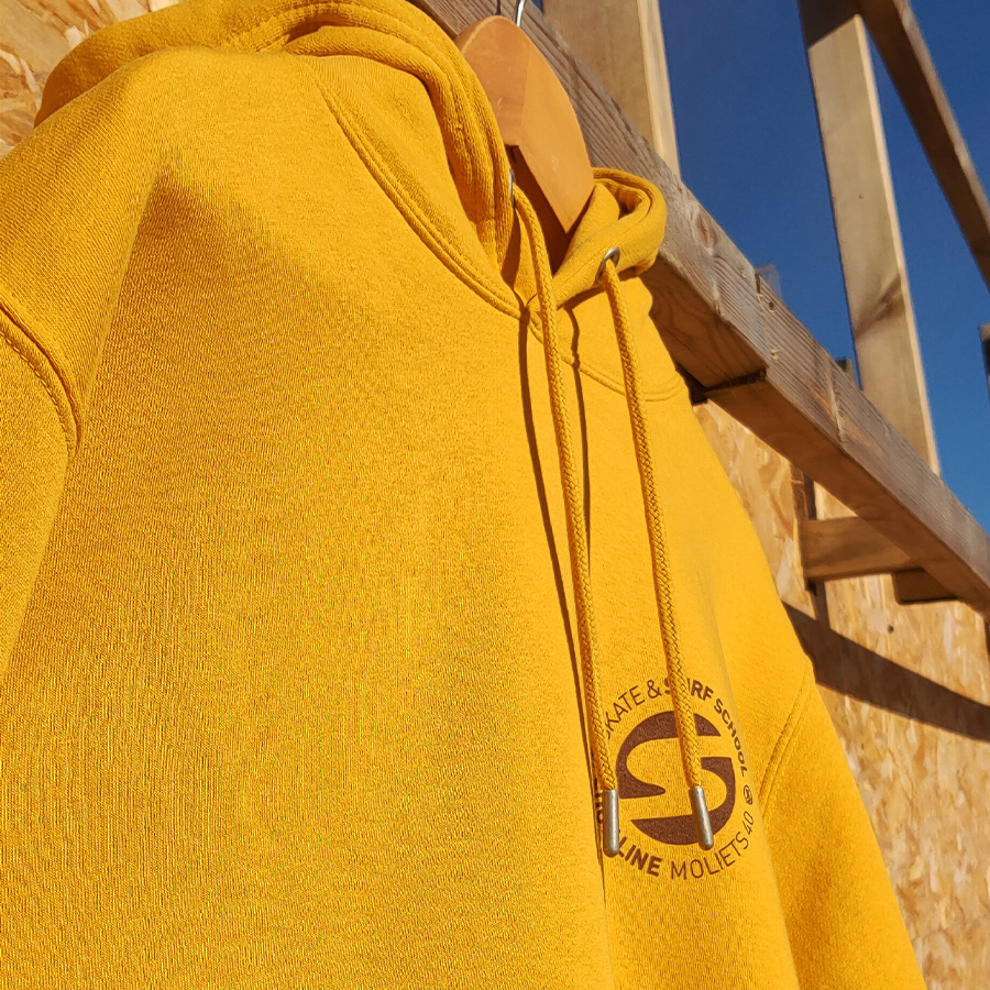 Sweat à capuche SOONLINE Moutarde & Marron