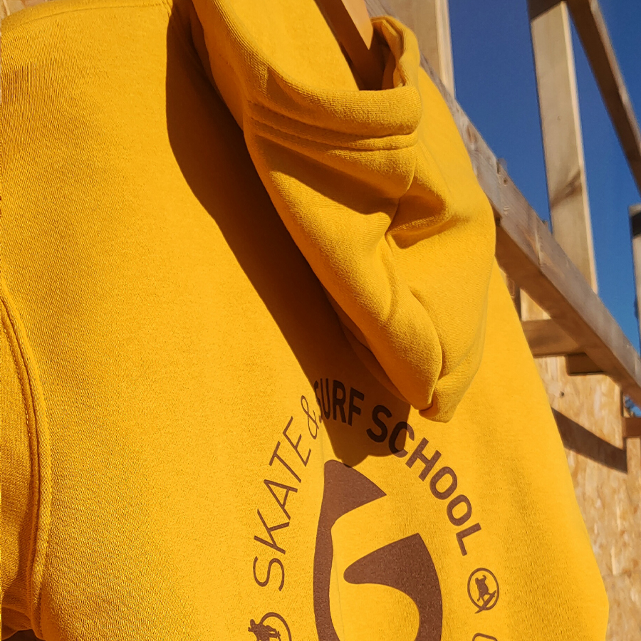 Sweat à capuche SOONLINE Moutarde & Marron