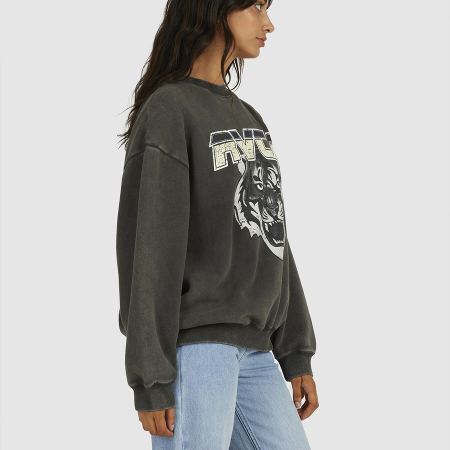 Pull RVCA Femme Jungle Cat Pirate Black