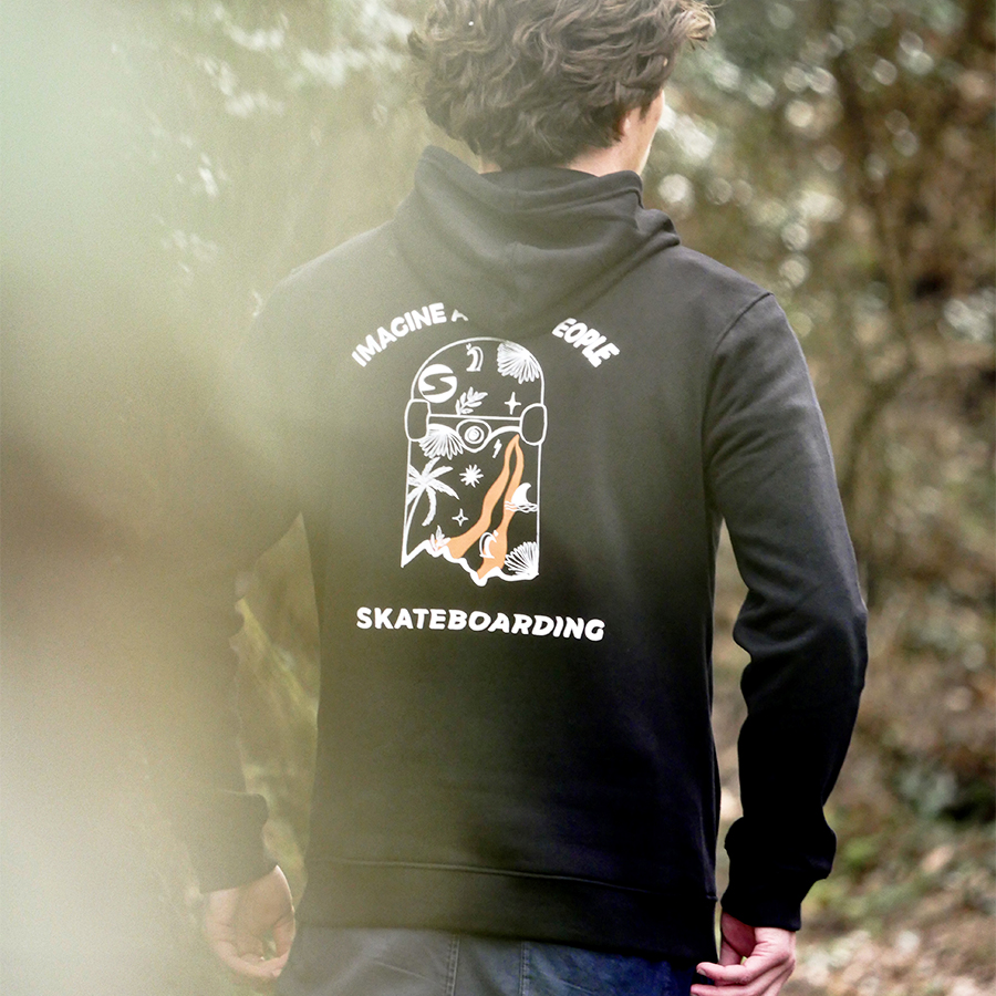 Sweat à capuche SOONLINE Imagine all the people Skateboarding