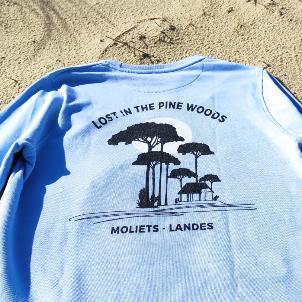 Sweat SOONLINE Bleu Clair "Lost In The Pine Woods"