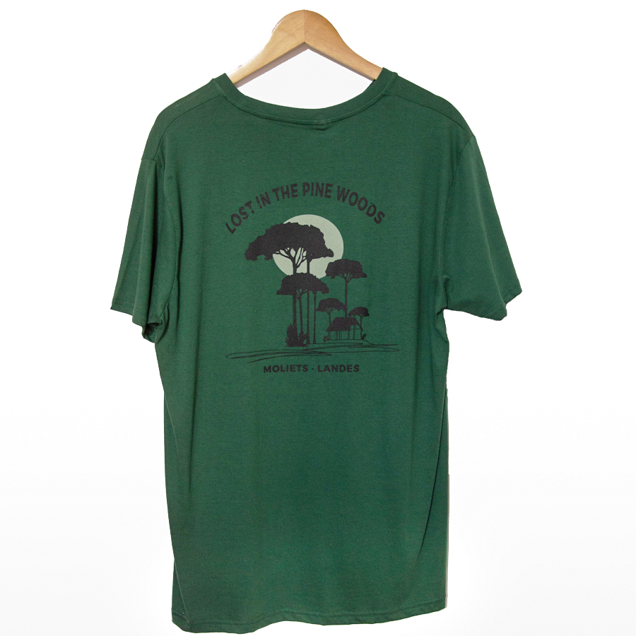 Tshirt SOONLINE Lost in the pine woods vert foncé
