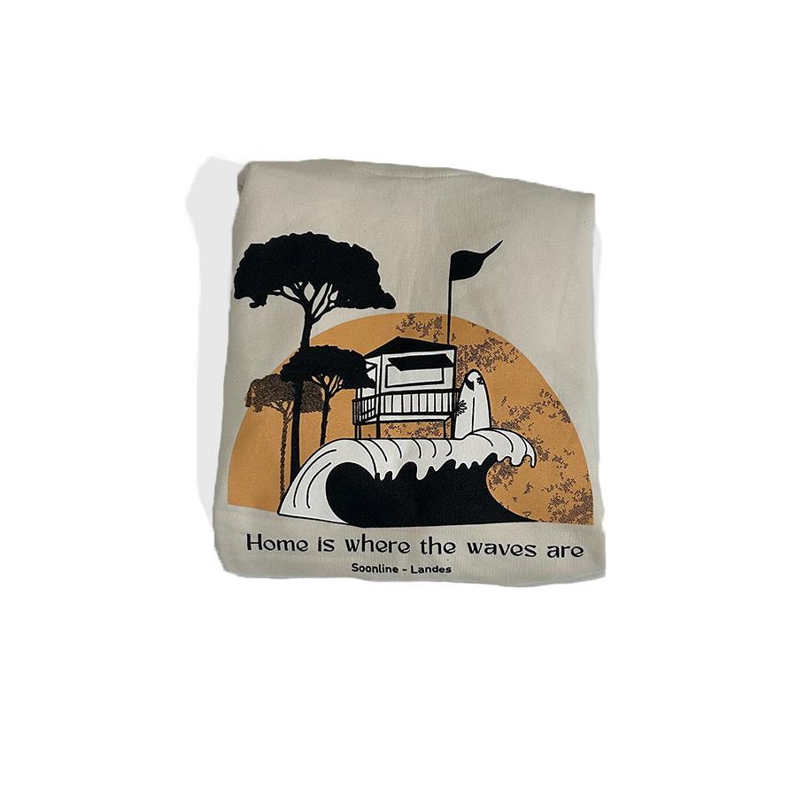 Sweat à capuche SOONLINE Crème