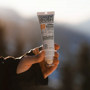 Combi Crème Solaire & Stick Lèvres GREENBUSH  Nourrissant SPF 50