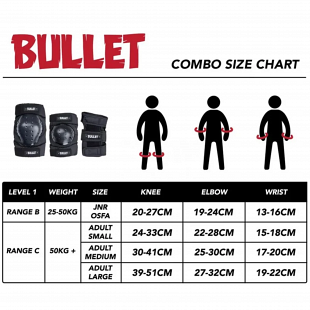 Pack de 3 Protections Adulte BULLET Black