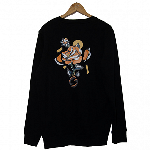 Sweat Crew Neck SOONLINE Noir Fleur