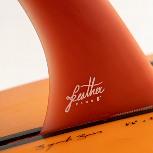 Dérive Longboard FEATHER FINS Single 9' Orange