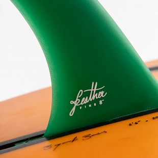 Dérive Longboard FEATHER FINS Single 9' Vert