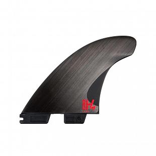 Dérives FCS H4 Tri Fins Swiss Made Black & Red
