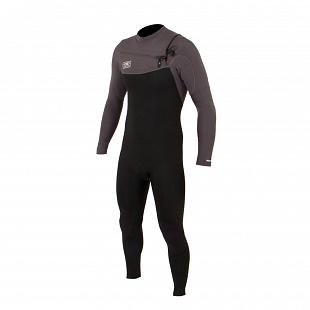 Combinaison OCEAN EARTH Mens Free-Flex Chest-Zip - 3/2mm Black