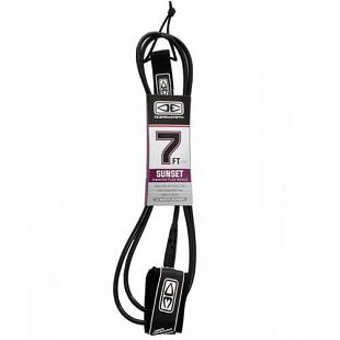 Leash Sunset Ocean Earth 7' Noir Blanc