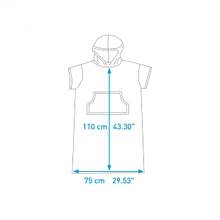 Poncho SURF LOGIC cyan & bleu marine