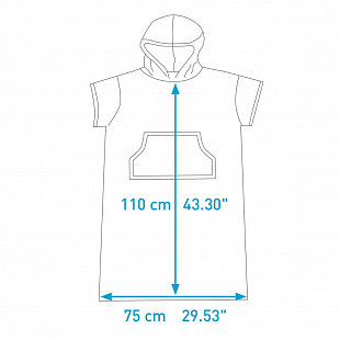 Poncho SURF LOGIC noir & bleu