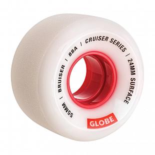 Pack 4 roues GLOBE Bruiser Cruiser 55mm White Red