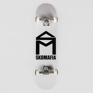 Skateboard Sk8mafia House Logo White 7.75"