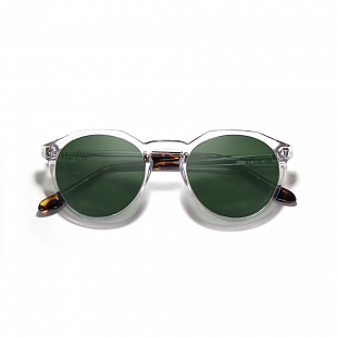 Lunettes de soleil MOKEN Leon Crystal Tort Green