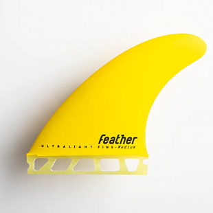 Dérives FEATHER FINS Ultra Light Hexa Core Yellow Single Tab - L