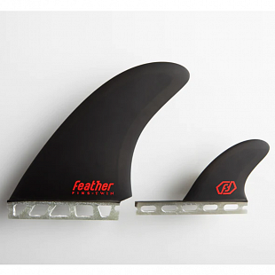Dérives FEATHER FINS A.I. Black Twin Fin 2+1. Single Tab Black