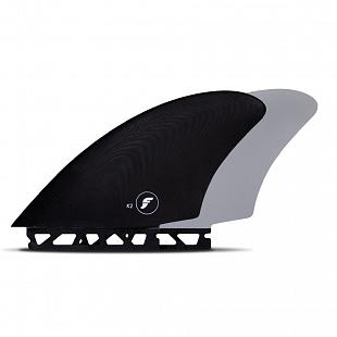 Twin Fins K2 Keel FUTURES FINS Black & Grey