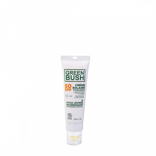 Combi Crème Solaire & Stick Lèvres GREENBUSH  Nourrissant SPF 50