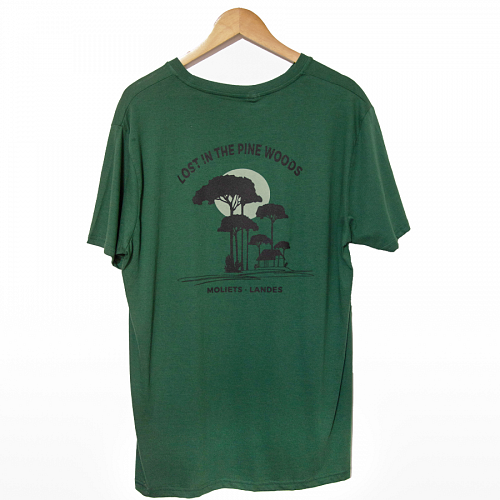 Tshirt SOONLINE Lost in the pine woods vert foncé