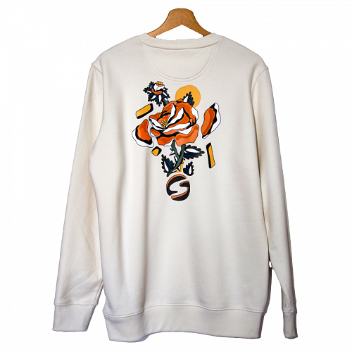 Sweat Crew Neck SOONLINE Crème Fleur