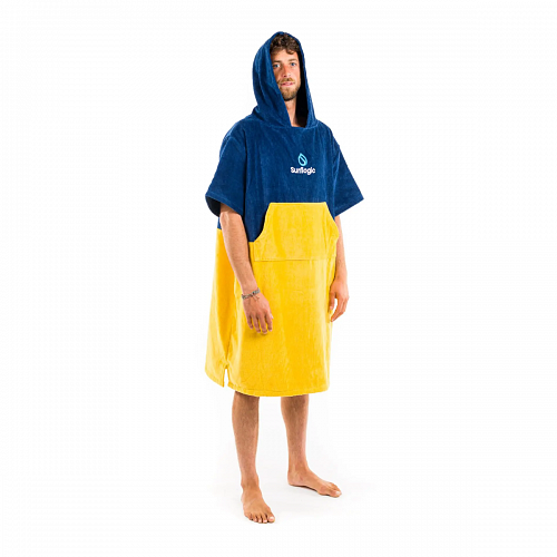 Poncho SURF LOGIC marine & jaune