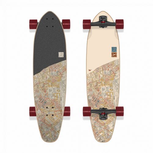 Longboard LONG ISLAND Maps Kicktail 36"