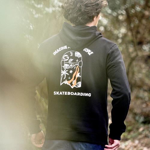Sweat à capuche SOONLINE Imagine all the people Skateboarding