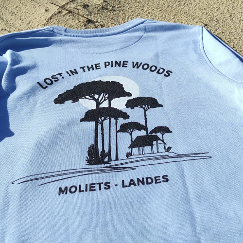 Sweat SOONLINE Bleu Clair "Lost In The Pine Woods"