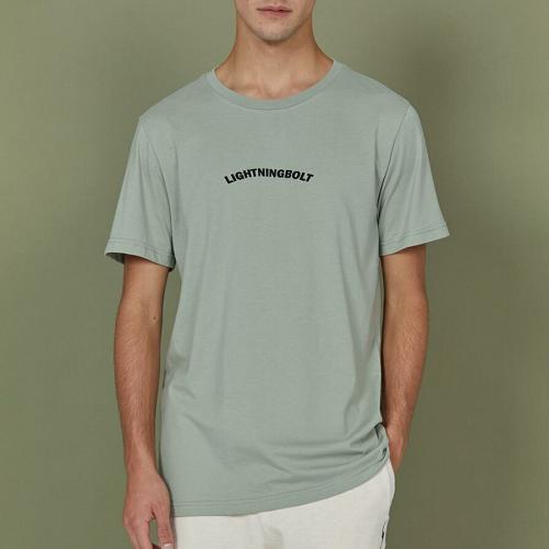 T-shirt LIGHTNING BOLT Green Front & Back Print